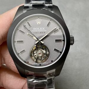 Replica Rolex Oyster 116400 Tourbillon YS Factory Gray dial - Replica Watches Factory