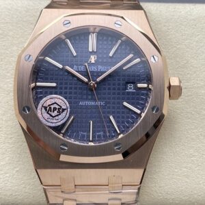 Replica Audemars Piguet Royal Oak 15400OR.OO.1220OR.03 APS Factory Gold Strap - Replica Watches Factory