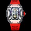Replica Richard Mille RM21-01 RM Factory Tourbillon Red strap - Replica Watches Factory