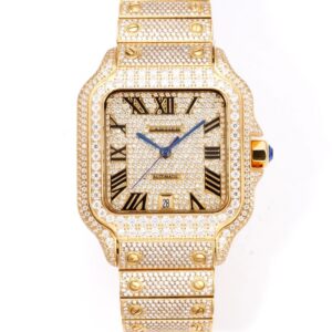 Cartier Santos F4 Factory Moissanite Diamonds - Replica Watches Factory