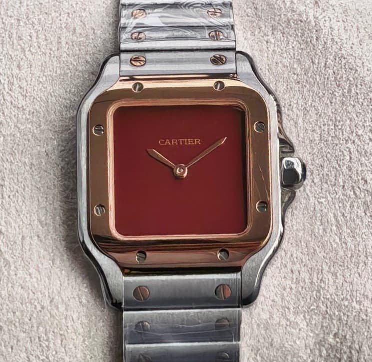 Cartier Santos 8848 Factory Red dial - Replica Watches Factory